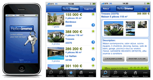 Application iphone de Refleximmo
